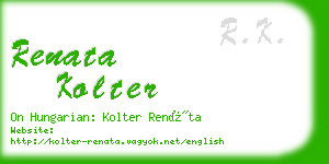 renata kolter business card